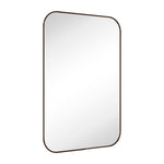 Rounded Rectangular Framed Wall Mounted Bathroom Vanity Mirror