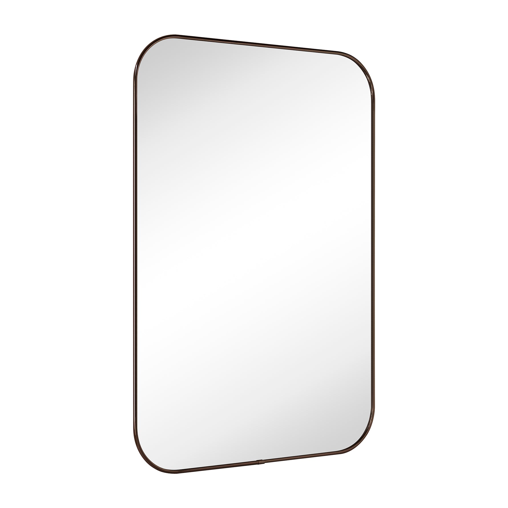 Rounded Rectangular Framed Wall Mounted Bathroom Vanity Mirror