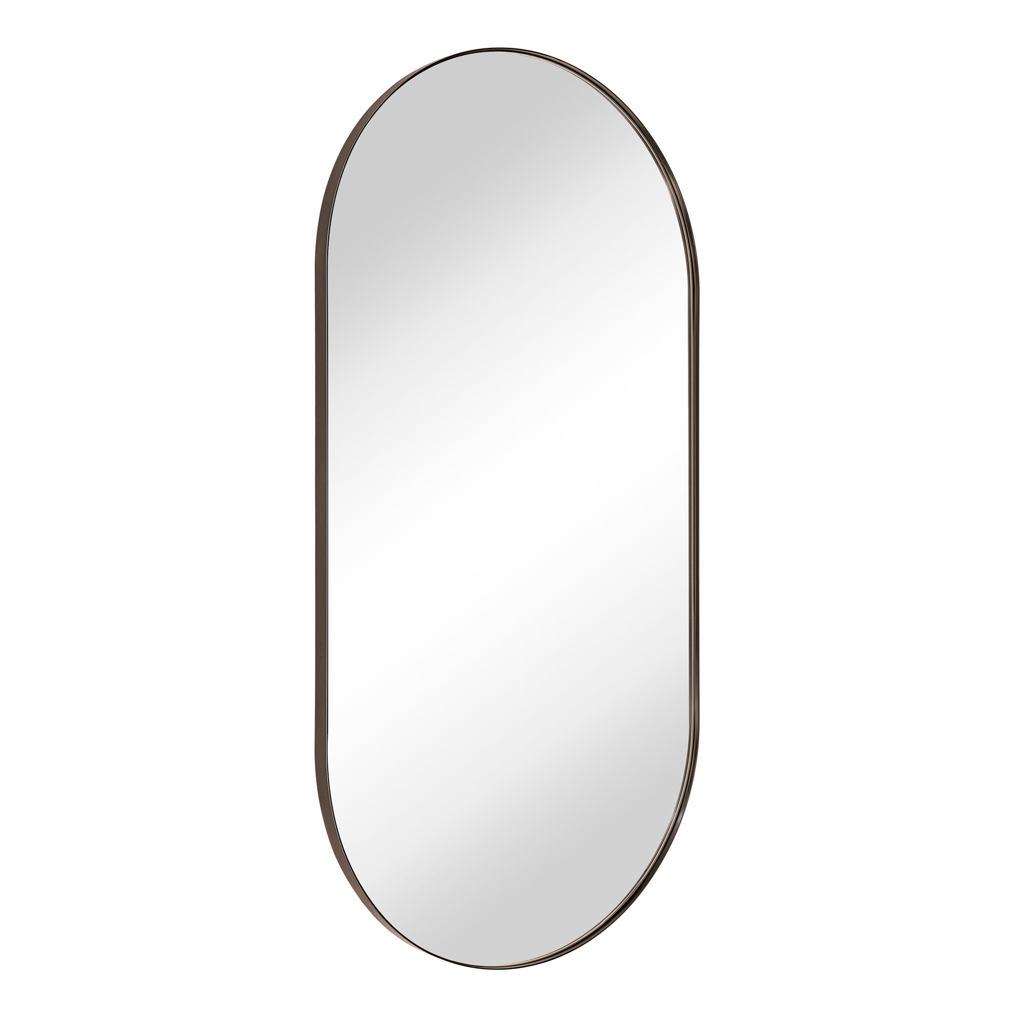 Oval Metal Framed Wall Mounted Bathroom Vanity Mirror