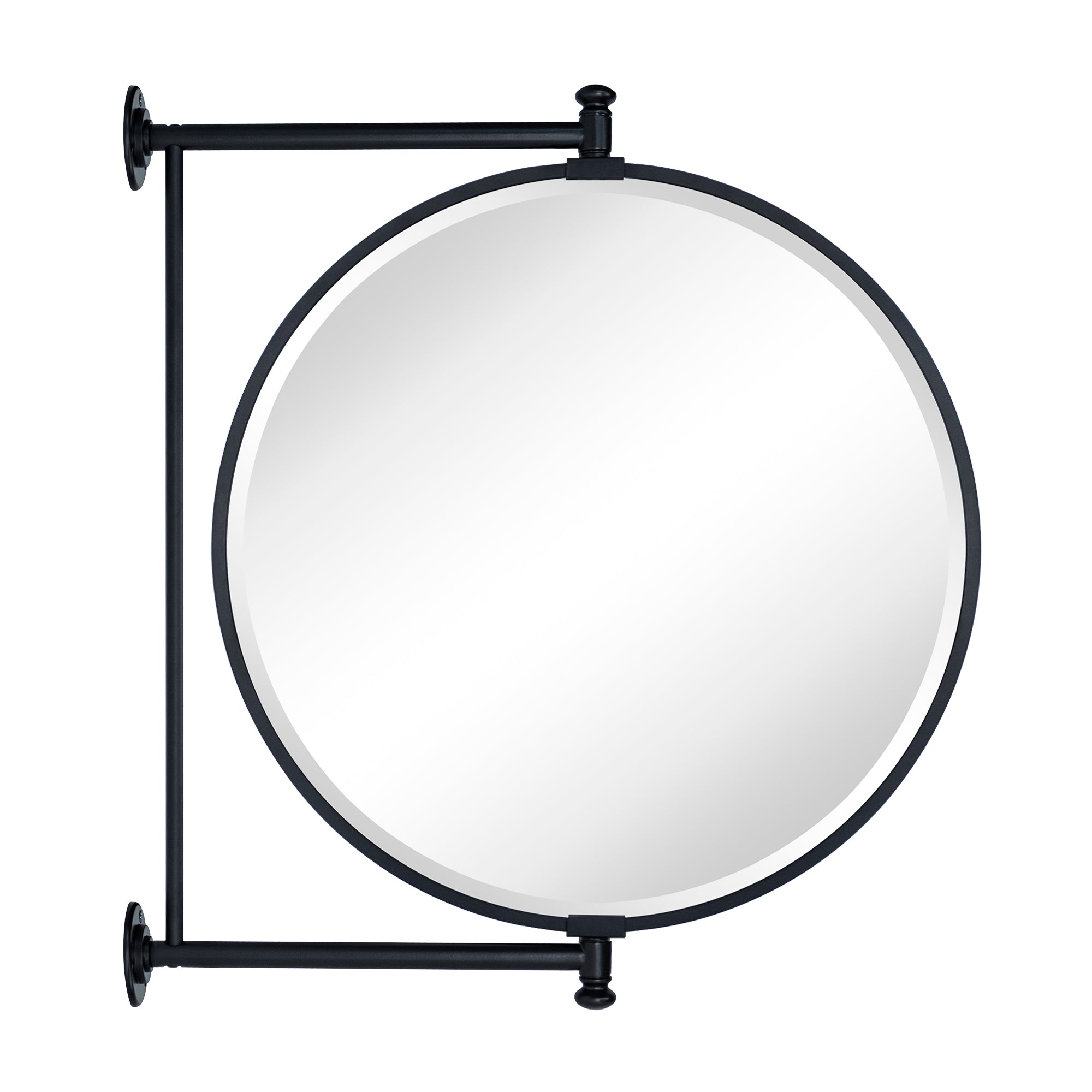 Round Metal Framed Tilting Ivot-N-View Wall Mounted Bathroom Vanity Mirror