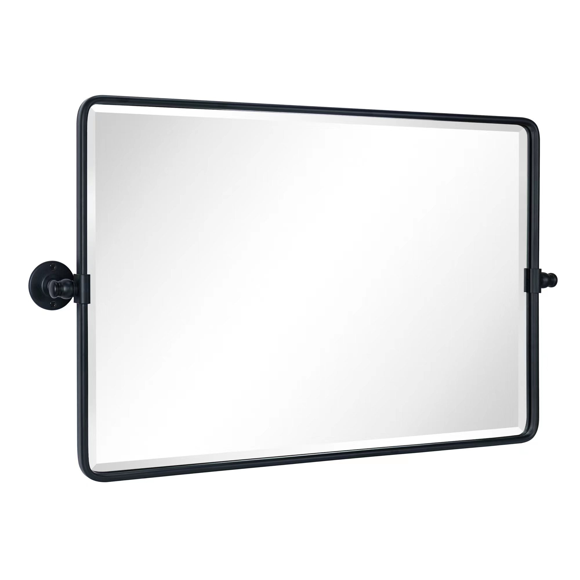 Rectangular Metal Framed Pivot Wall Mounted Bathroom Vanity Mirror