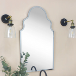 Arched Stainless Steel Metal Framed Wall Mounted Bathroom Vanity Mirror