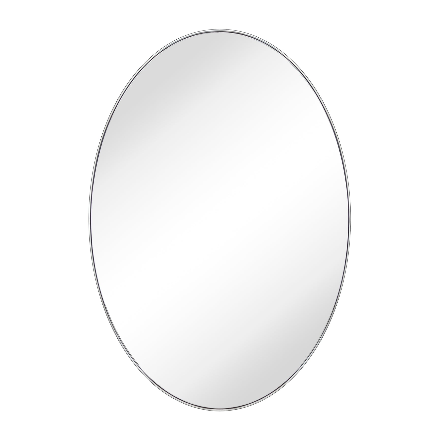 Oval Stainless Steel Framed Wall Mounted Bathroom Vanity Mirror