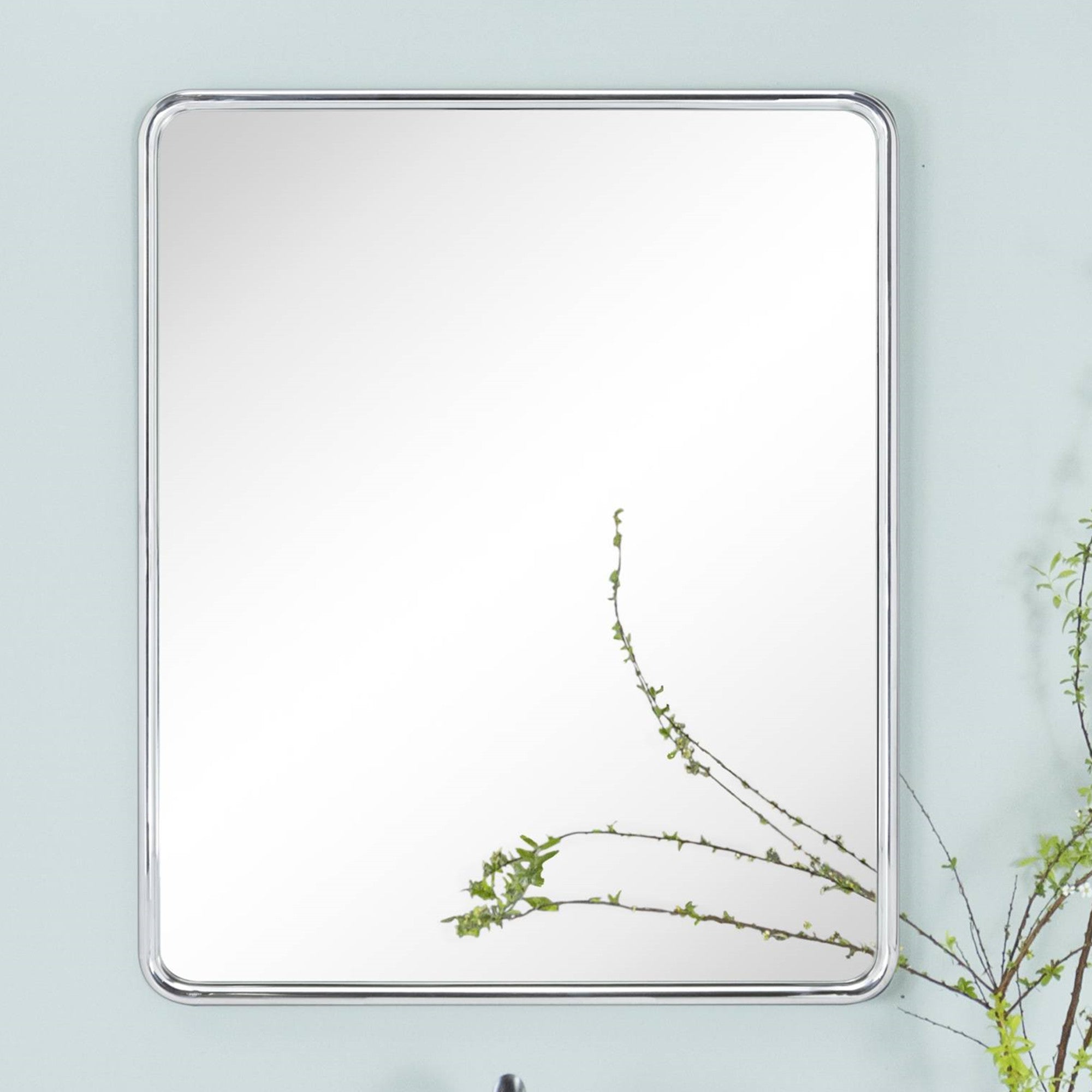 Rectangle Framed Wall Mounted Bathroom Vanity Mirror