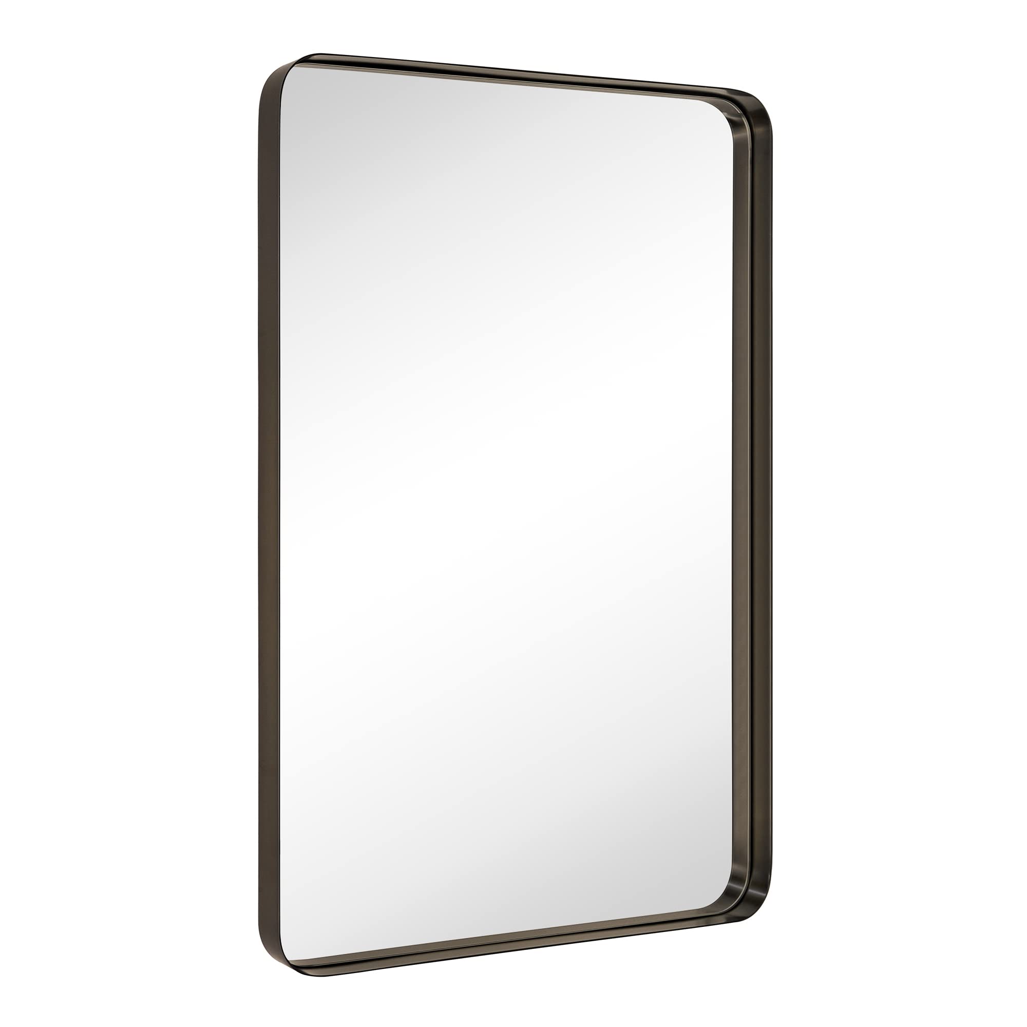 Rectangular Metal Framed Wall Mounted Bathroom Vanity Mirror