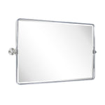 Rectangular Metal Framed Pivot Wall Mounted Bathroom Vanity Mirror