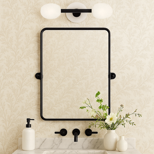 TEHOME rounded rectanlge bathroom vanity mirror pivot mirror tiltable bathroom vanity mirror