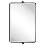 Rectangular Metal Framed Pivot Wall Mounted Bathroom Vanity Mirror